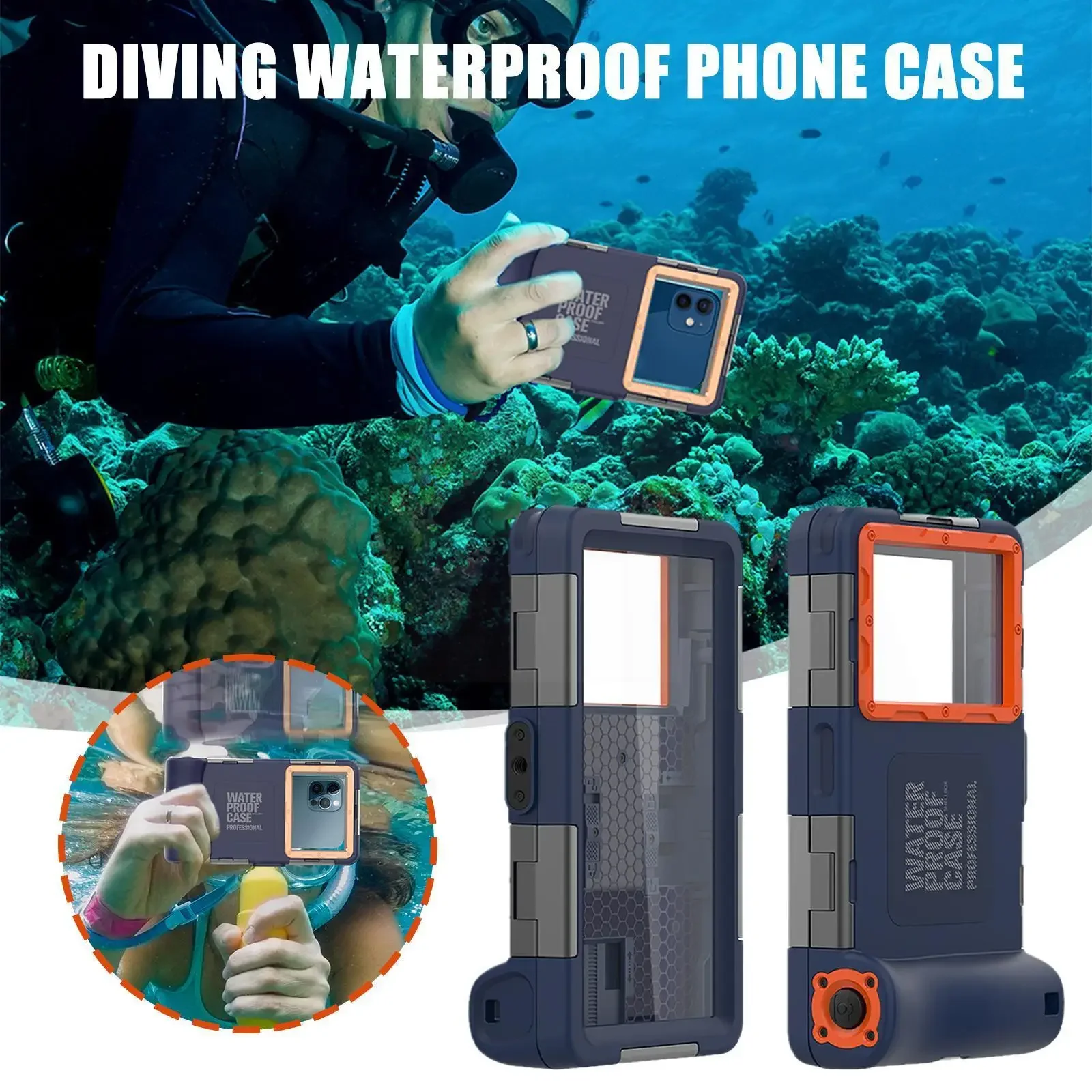 

Mobile Phone Waterproof Bag Can Touch Screen Diving Shell Sealing Bag Swimming Professional Underwater Photography Deep Diving