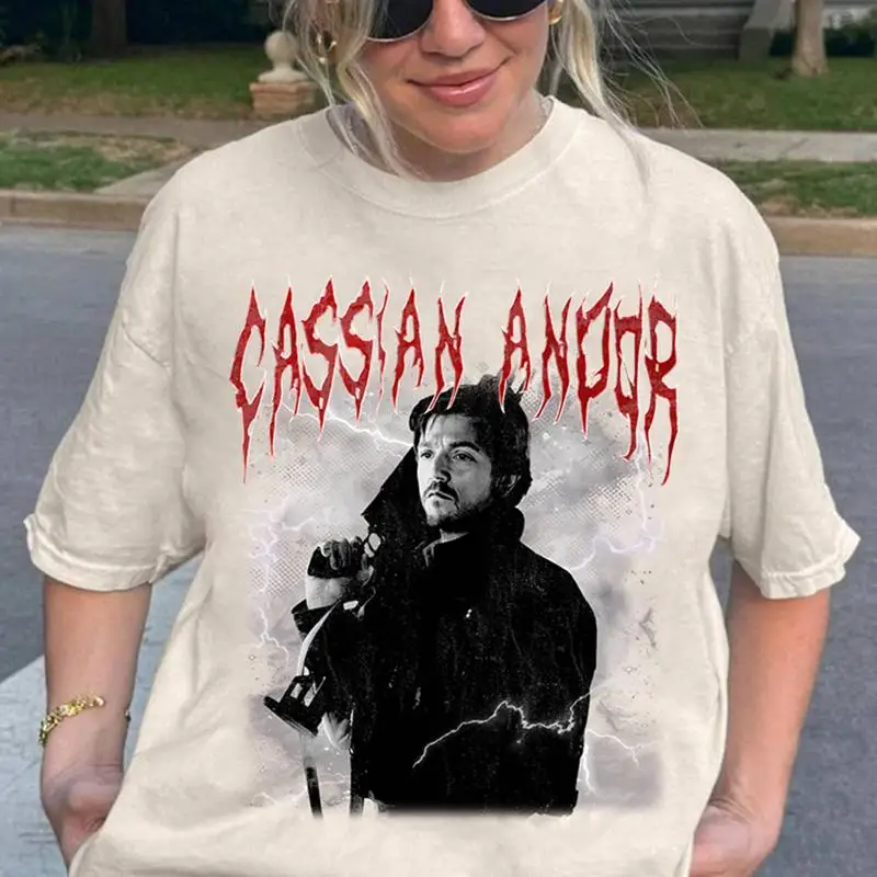 

Cassian Andor Black Metal Vintage T Shirt 90s Retro Diego Luna Fan