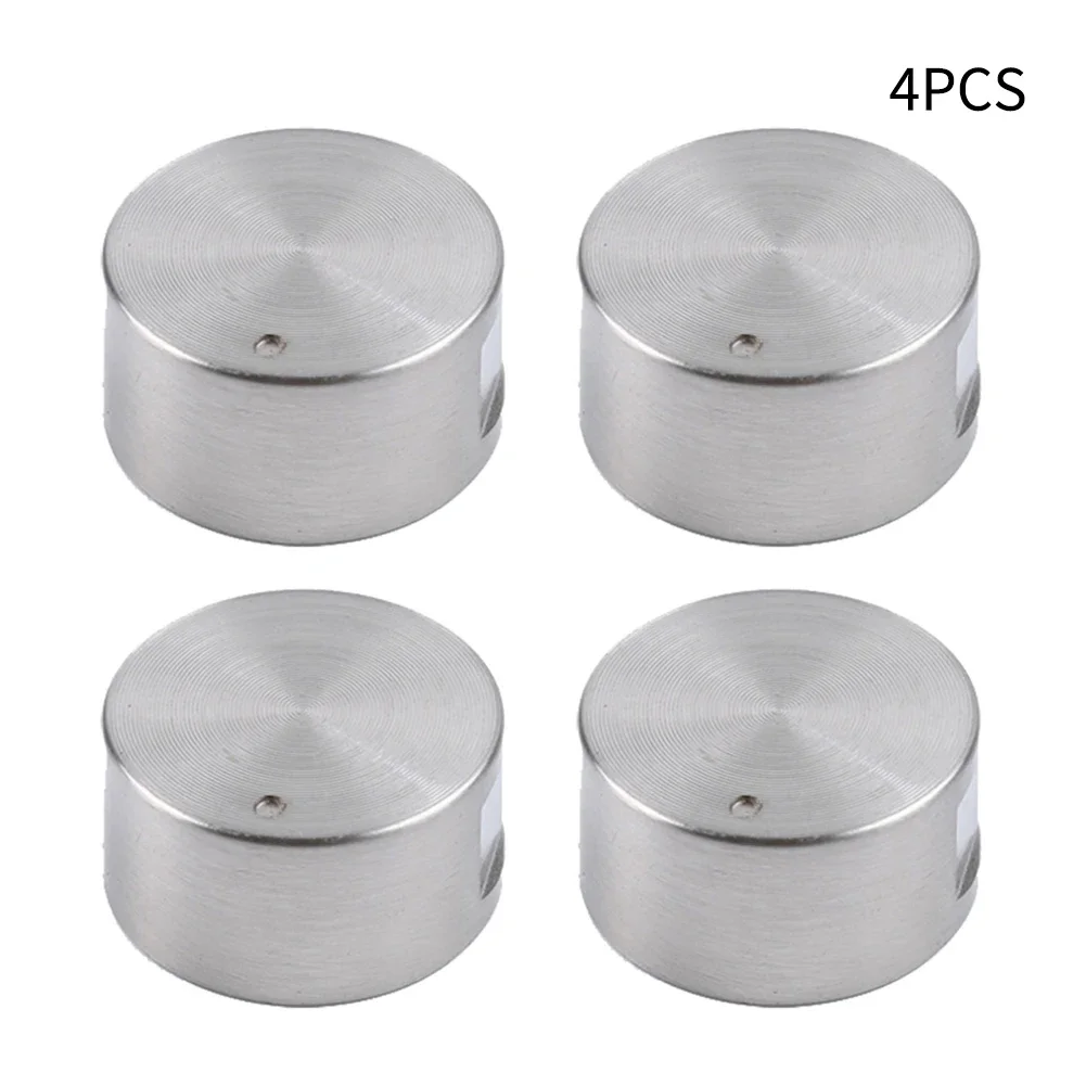 4 X Gas Kitchen Knobs Rotary Switches Cooker Part Alloy Round Knob Burner Oven Plate Handles Kitchen Parts For Gas Stove Tools