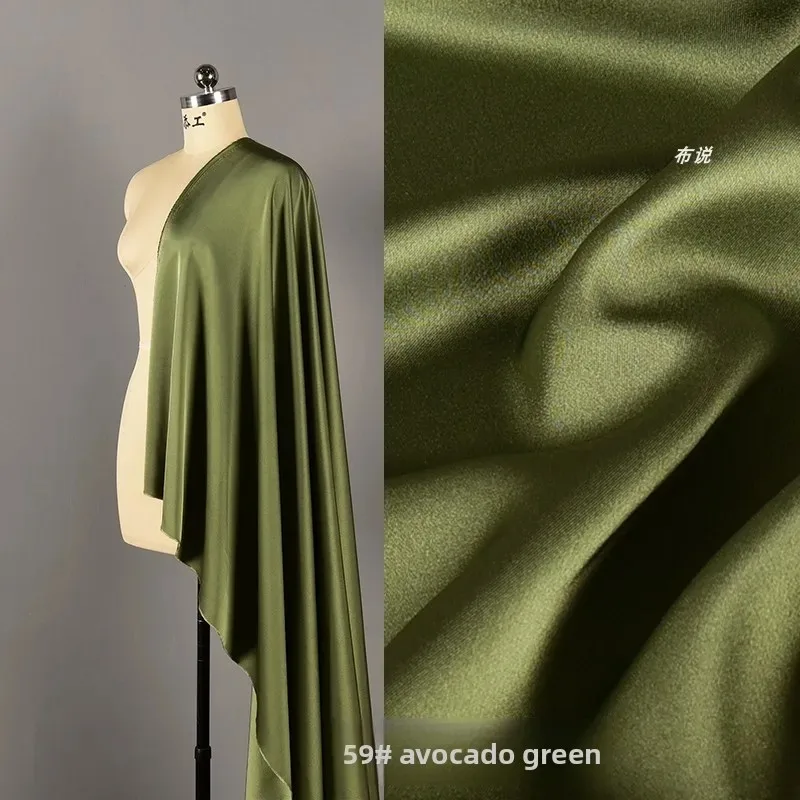 

Soft Smooth Acetate Satin Fabric By The Meter for Clothing Skirt Dress Cheongsam Hanfu Diy Sewing Glossy Anti-wrinkle Cloth Red