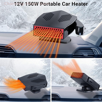 【M】12V Car Heater with 360° Rotating Base, Portable Electric Defroster for Windshield Demisting, Fast Heating Fan for Vehicles