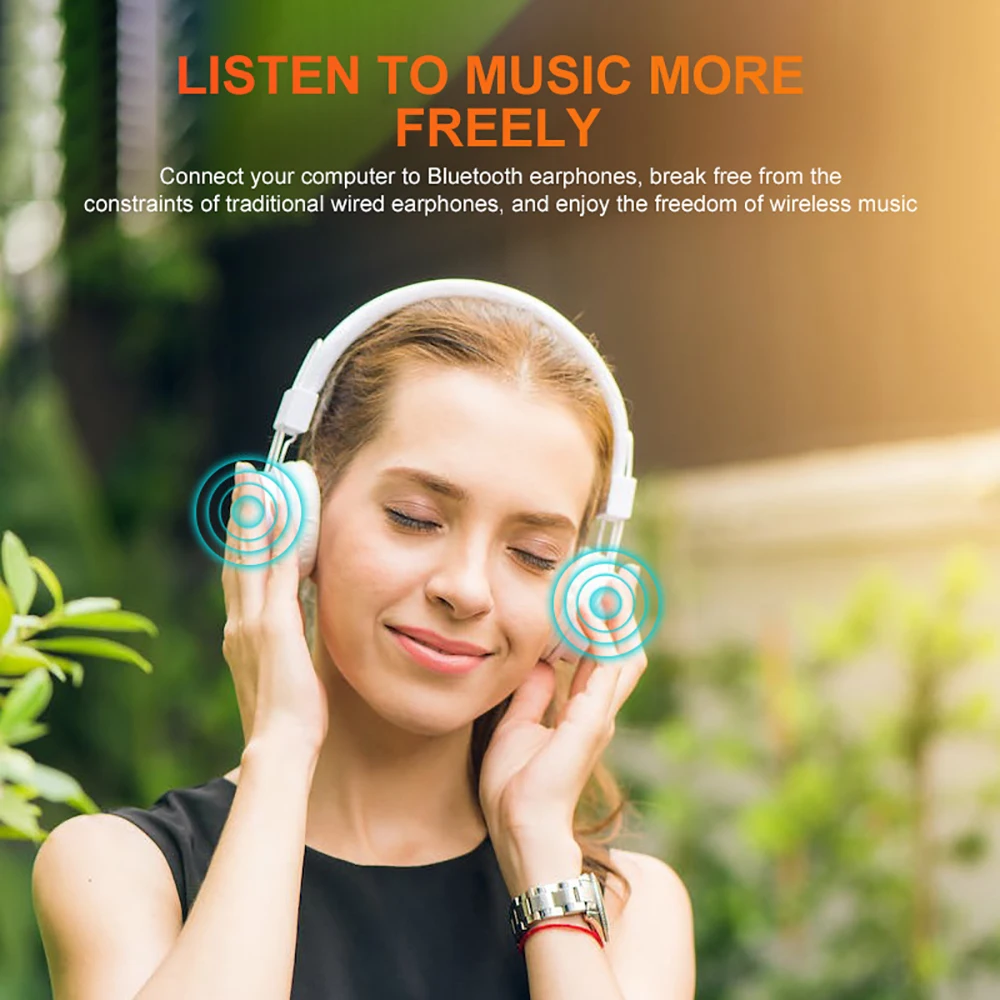 USB Bluetooth5.3 Adapter Bluetooth Transmitter Receiver Audio Bluetooth Dongle Wireless USB BT5.3 Adapter for Computer PC Laptop