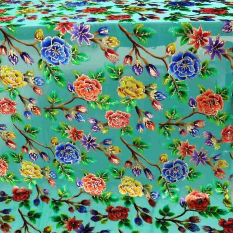 

Silk jacquard velvet bright woven georgette fabric dress cheongsam