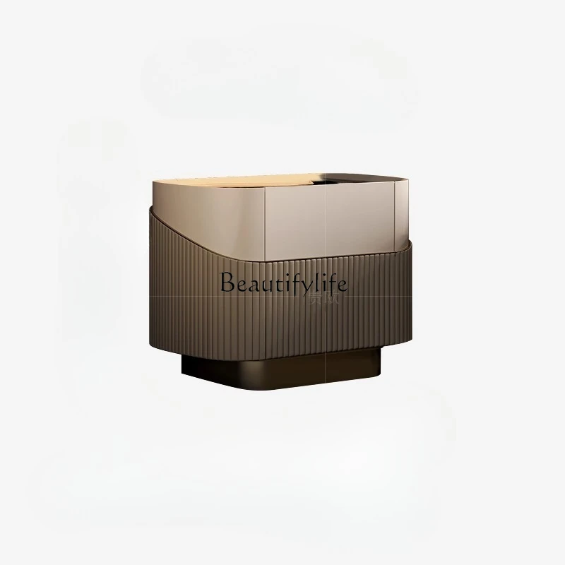 

Stylish marble Italian modern high-end villa large flat-floor custom bedside cabinet