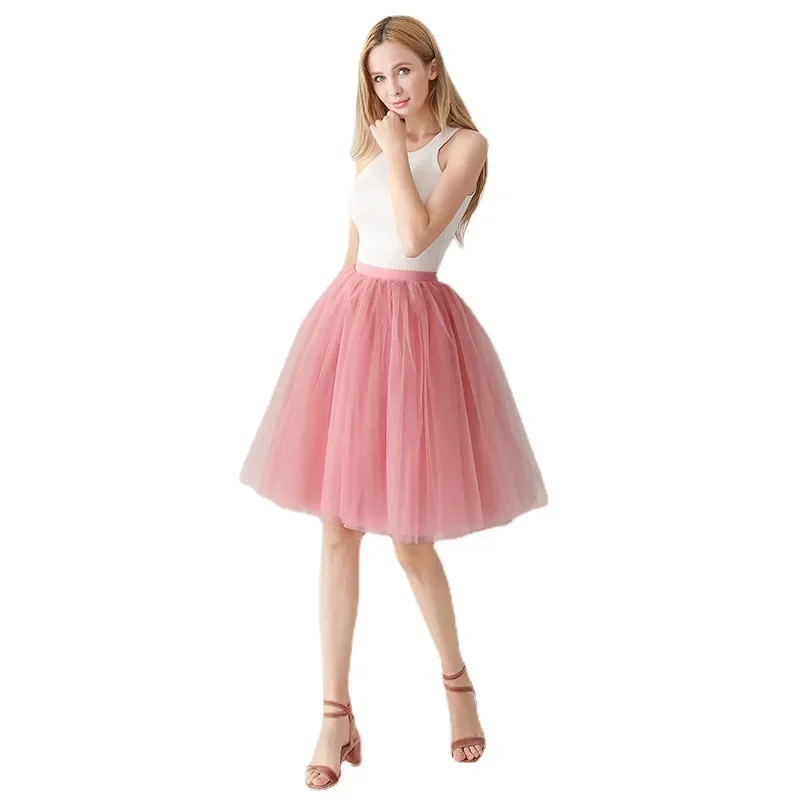 European and American Tulle Skirt Tutu Skirt Amazon Manufacturers 4-Layer 65cm Pettiskirt