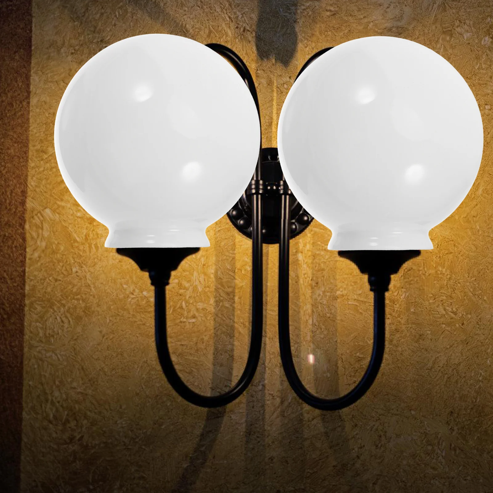 

Opal White Glass Globe Lampshade Spherical Replacement Ceiling Fan Light Cover Pendant Floor Lamp Shade for Bedroom Dining Room