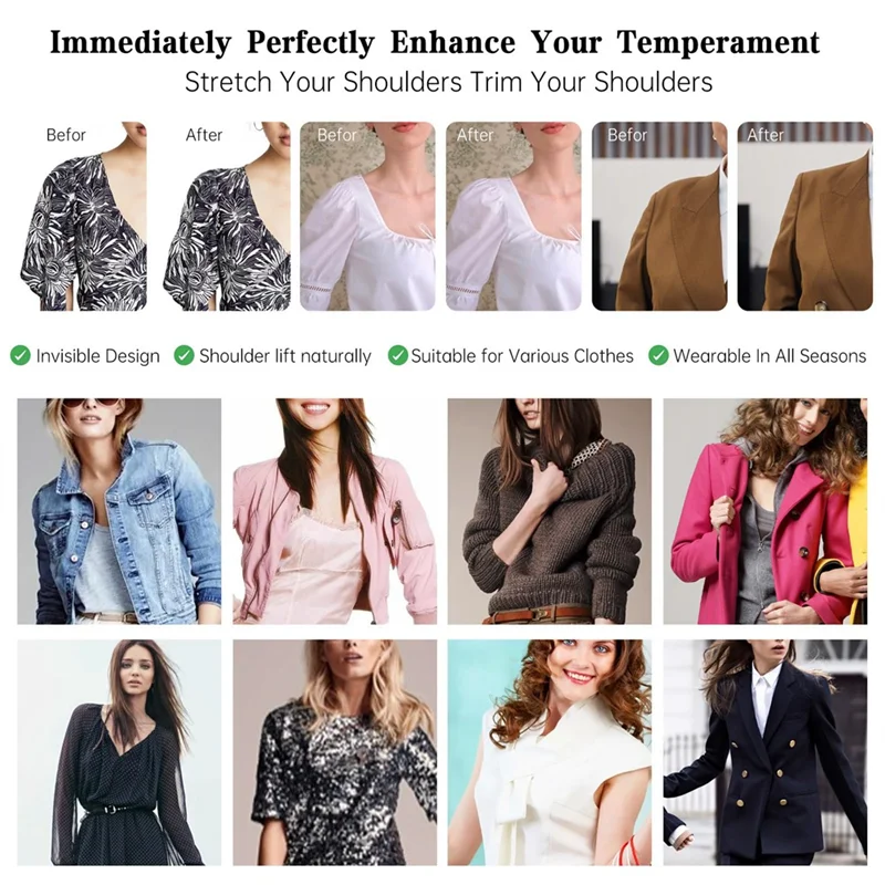 HFES, 4 пары насадок на плечи, толщина дышащих губчатых подушечек, усилитель плеч для плеч, наклонная футболка с высоким и низким вырезом Durab