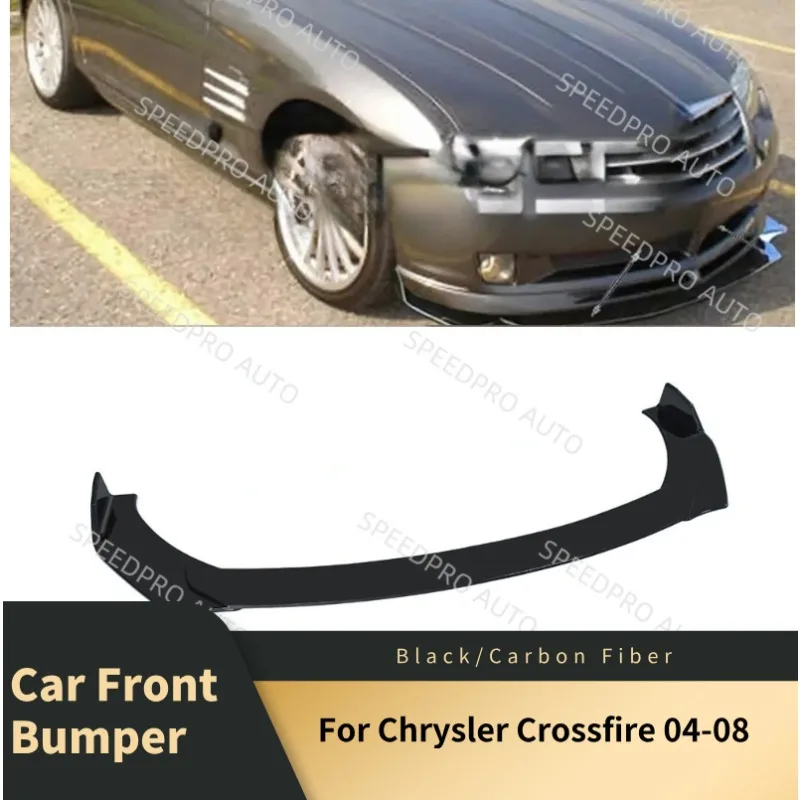 

Front Bumper Lip Splitter Spoiler For Chrysler Crossfire 04-08 Car Diffuser Lower Bumper Body Trim Scratch Protector Black