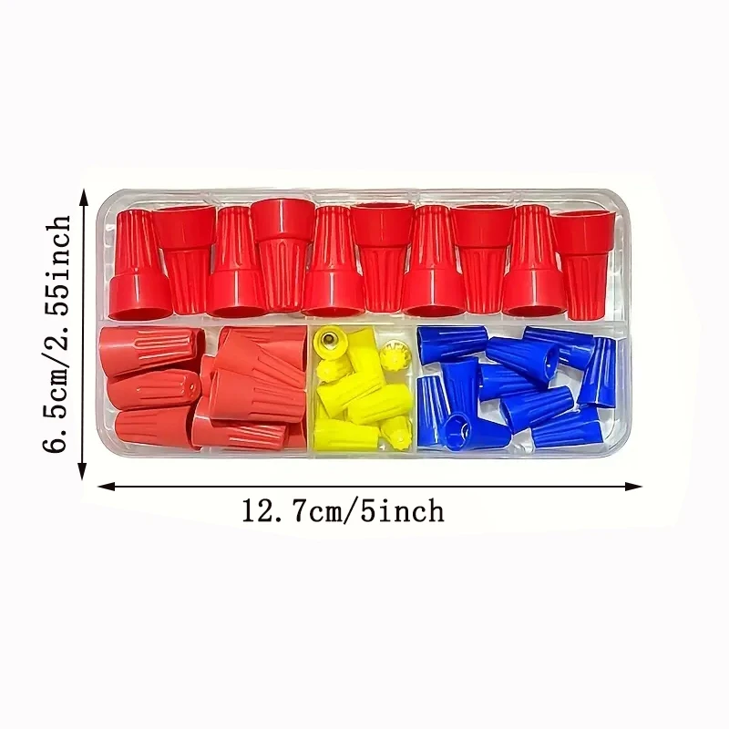 40PCS boxed fast connector set, rotary transform spring cover terminal, electrical equipment connector, stainless steel spring +