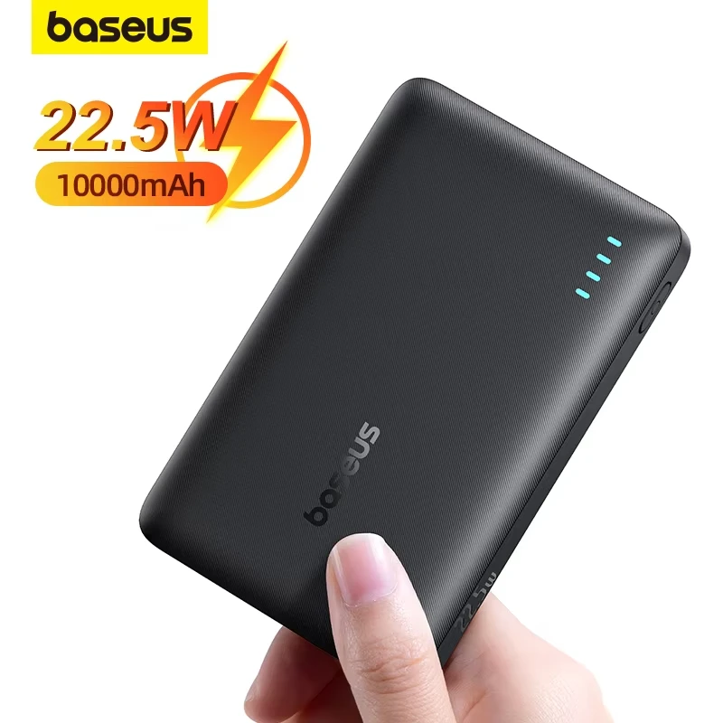 Baseus 22.5W batterie externe 10000mAh chargeur Portable PowerBank QC PD charge rapide batterie externe pour iPhone 16 15 Samsung Xiaomi