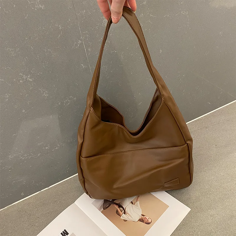 Large Capacity Tote Bag Women\'s New Trendy Shoulder Bag Simple and Versatile Commuter Bag Fashion Trendy Student Classroom Bag