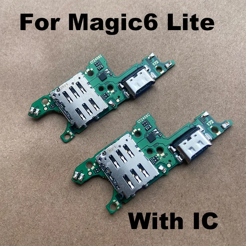 For Huawei Honor Magic6 Lite USB Charging Board Dock Port Mic Microphone Connector Fast Flex Cable Magic 6 Lite With IC