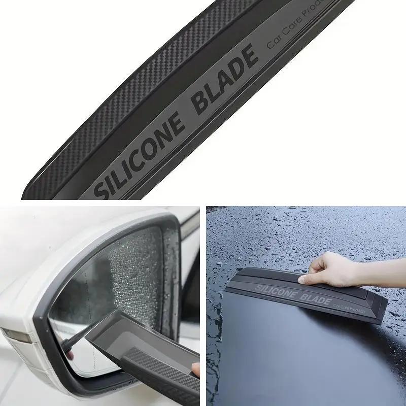Practical Soft Silicone Squeegee, Scratch-Free Car Film Tool, Windshield Water Wiper, Drying Cleaning Scraper, Universal Auto Ac