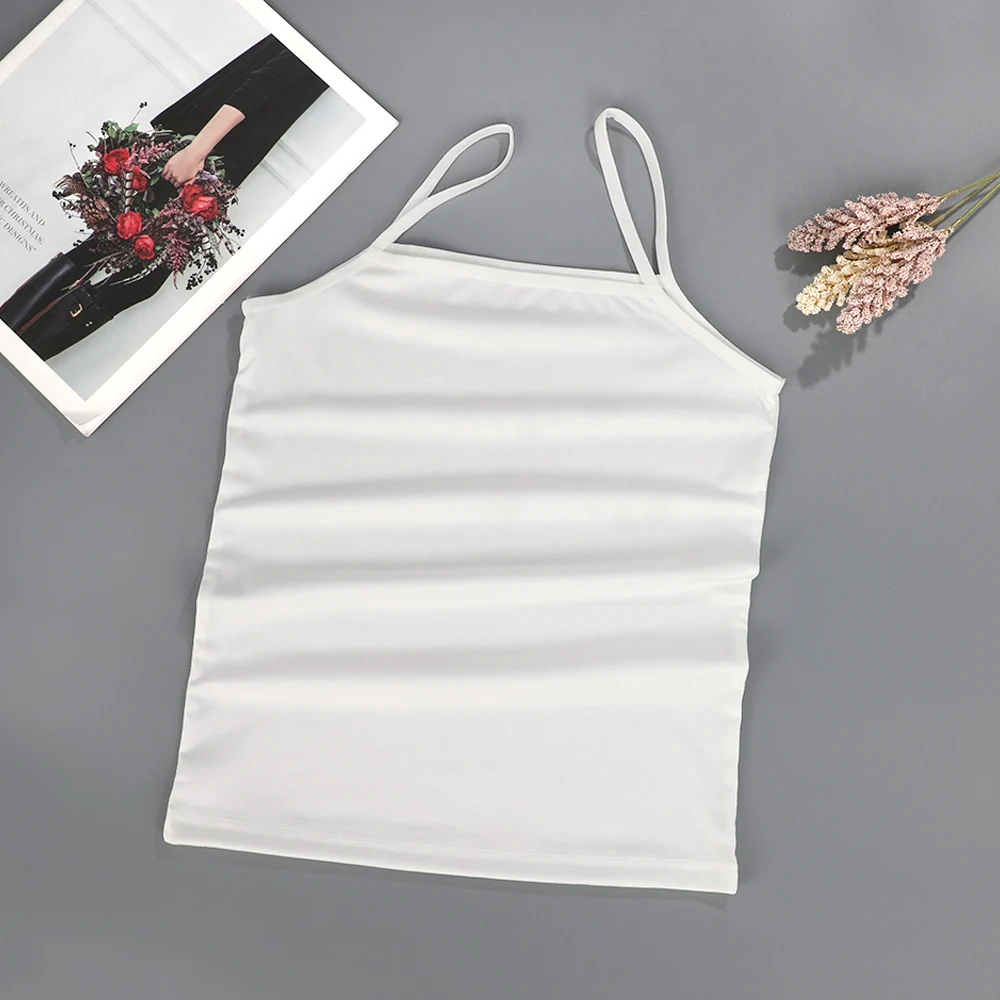 Summer Women Vest Tops Camisole Crop Tops Sleeveless Slim Sling T-shirt Underwear Black White Bottoming Tanks Bra Sexy