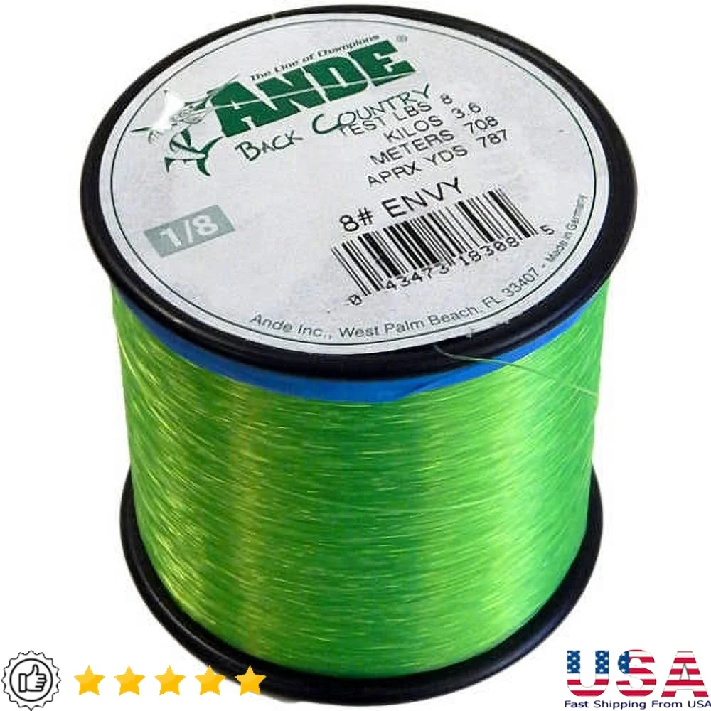 Premium-Mono-Angelschnur, 15 Pfund, Test 375 Yards, mittelweich, hohe Sichtbarkeit, grün, starke Knotenfestigkeit, abriebfest