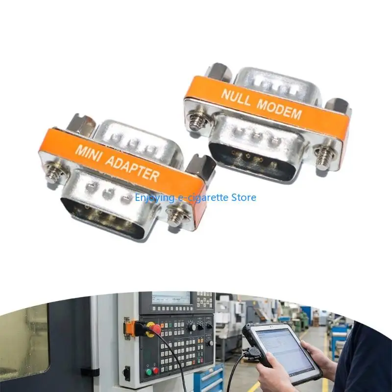 8Pin RS232 Serialed Port Converter Male to Male for Data 0 Modem Applications Y4QF