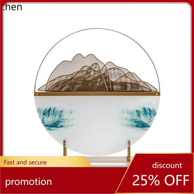 CZ Creative Mountain View Metal Acrylic Ornament Hotel Model Room Study Entrance High-End Decoration
