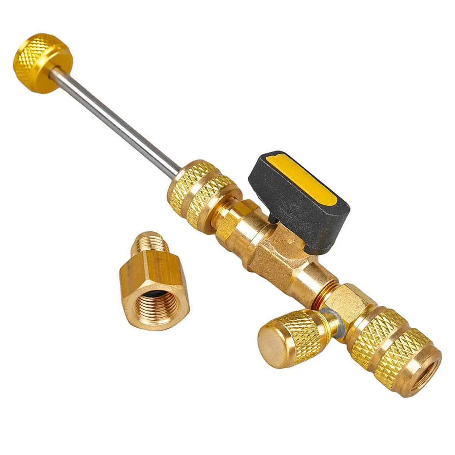 Narzędzie do demontażu rdzenia zaworu, R410A R22 AC Schrader Narzędzie do demontażu rdzenia zaworu, podwójny rozmiar 1/4" i 5/16" Port HVAC Demontaż rdzenia zaworu