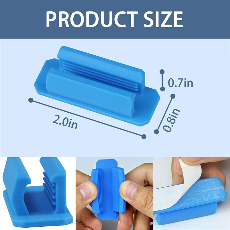 A13E-Pencil Holder For Desk Set(20), Adhesive Pen Holder With 20 Extra Stickers- For Classroom, For Walls, Clipboards, Office