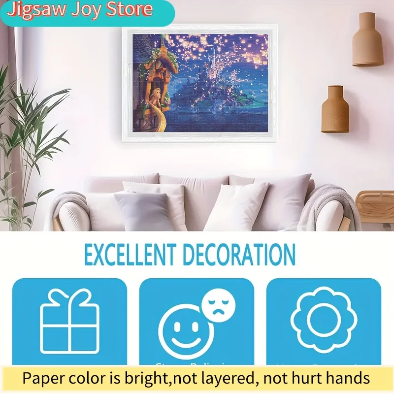 1000pcs Puzzle Suitable for Adults & - Challenging Wall-Mountable Game with Thick Cardboard Pieces, Seamless - -Themed Room De