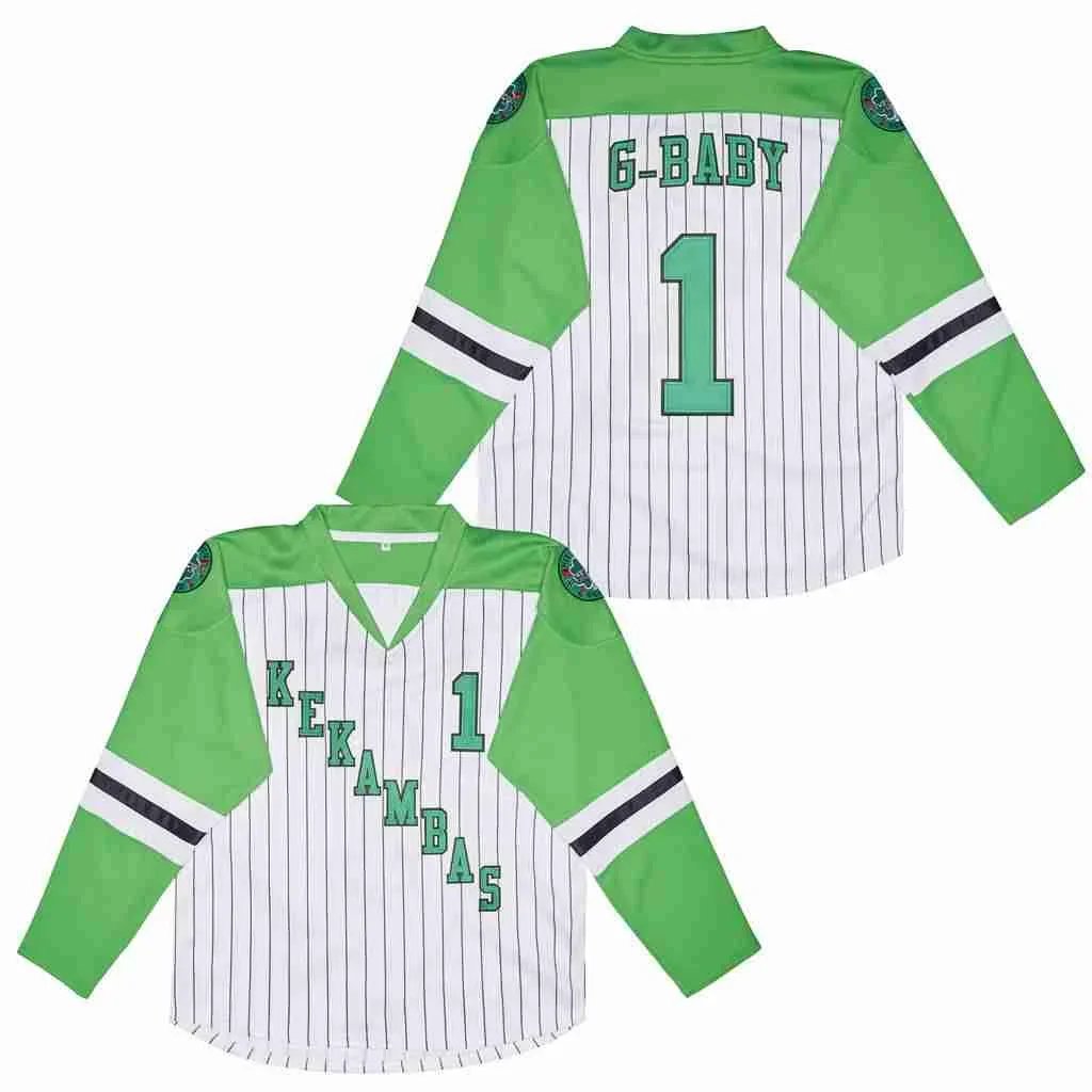 Ice Hockey Jersey Kekambas 1 G-Baby Sewing Embroidery Outdoor Sportswear Jerseys Training clothing Long sleeved White New 2023