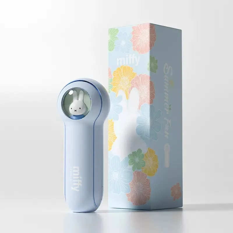Kawaii Miffy Rabbit Niedliche Cartoon-kreative Raumkapsel mit kleinem Ventilator, USB-Aufladung, tragbares und faltbares Geschenk für Mädchen