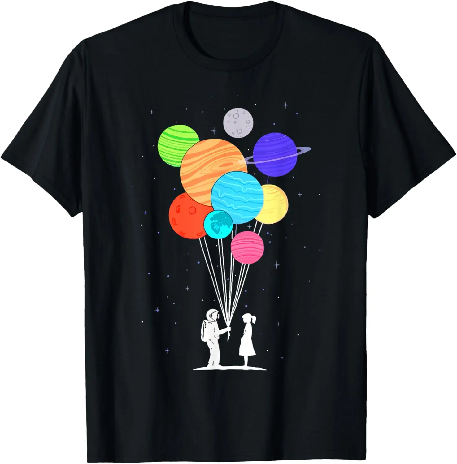 

Planet Balloons Astronaut, Graphic Design for Space Lovers T-Shirt