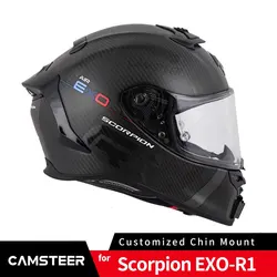 TUYU for Scorpion Exo R1 Custom Aluminium Helmet Chin Mount for GoPro Hero 13 12 11 Insta360 X4 Ace Pro DJI Action 4 5Pro Camera