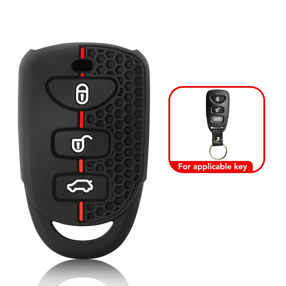 Silicone Car Remote Key Case Cover For Hyundai Kia Tucson Sonata Santa FE Carens