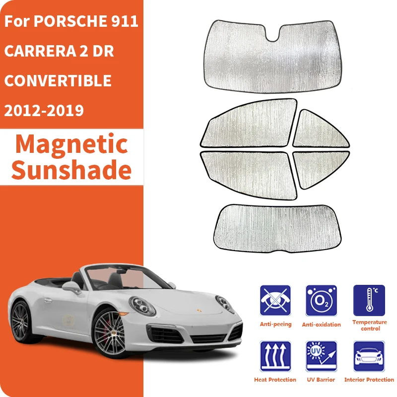 Car Window Sunshade Anti-UV Car Sun Window Visors Sunshade Covers Accessories For PORSCHE 911 CARRERA 2 DR CONVERTIBLE 2012-2019