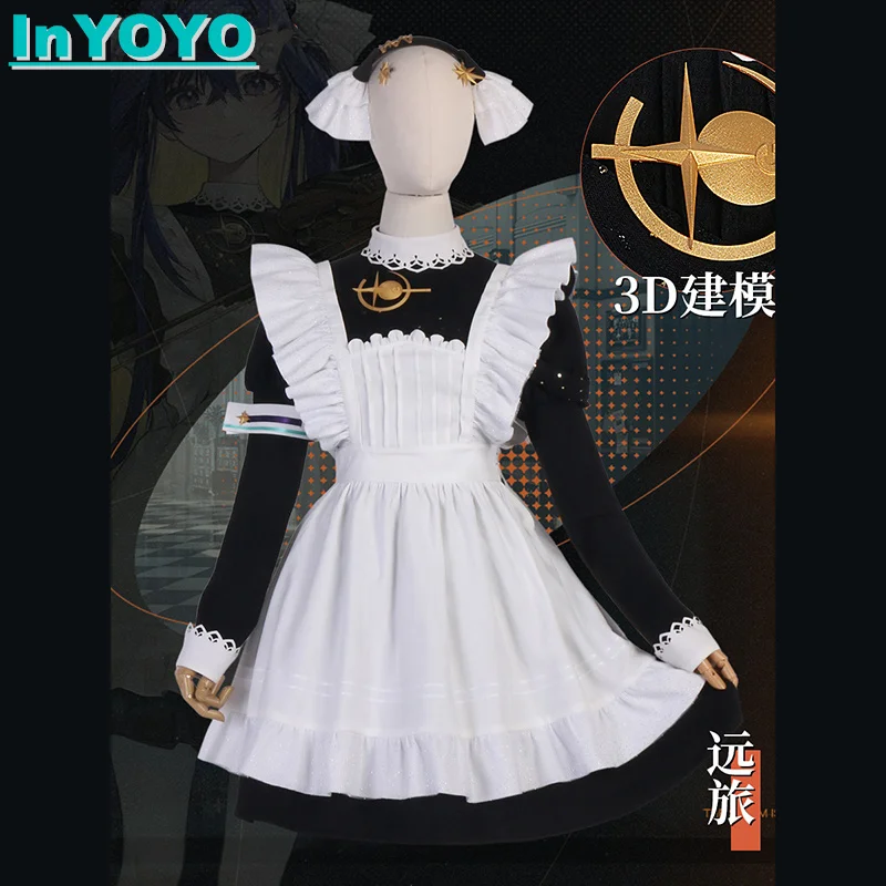 

InYOYO Voyager Reverse:1999 Cosplay Costume Daily Maid Uniform Dress Game Suit Role Play Halloween Party Outfit Women XS-XL New