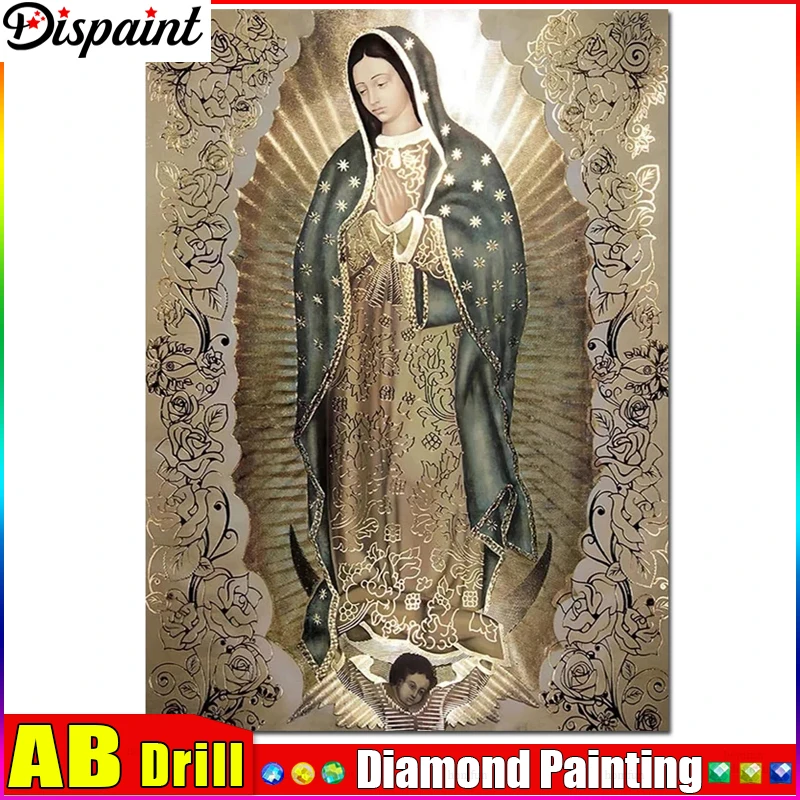 

Dispaint AB "Религиозная женщина" алмазная живопись 5D полная квадратная/круглая дрель домашний декор DIY Алмазная вышивка крестиком