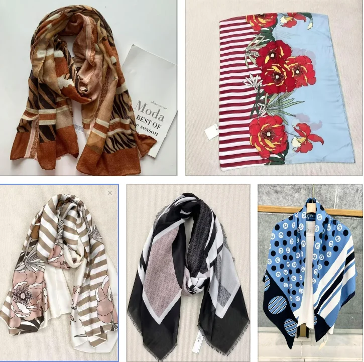 New Italian printed spring and autumn style fashionable and versatile decorative warm shawl scarf