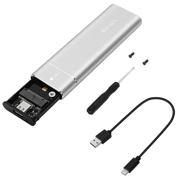 Nvme Adapter C M2 SSD M.2 SATA Enclosure Dual 10gbps USB 3.1 Type External Protocol M and B&M Supports Ethernet Keys Graphics