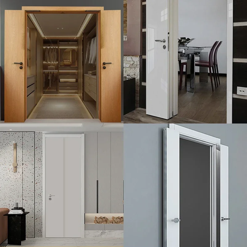 180 Degree Full Open Folding Door Hardware No Bottom Track Stainless Steel Kit For Interior Room Bathroom Flat Fold System