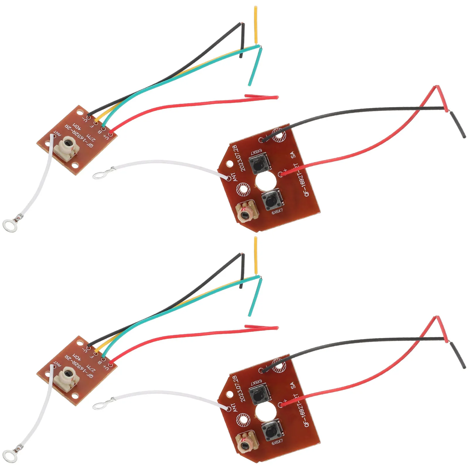 2Sets Remote Control Module Mini Two-Channel Scientific Experiment DIY Rc Car Accessory Electronic Circuit Board Receiver