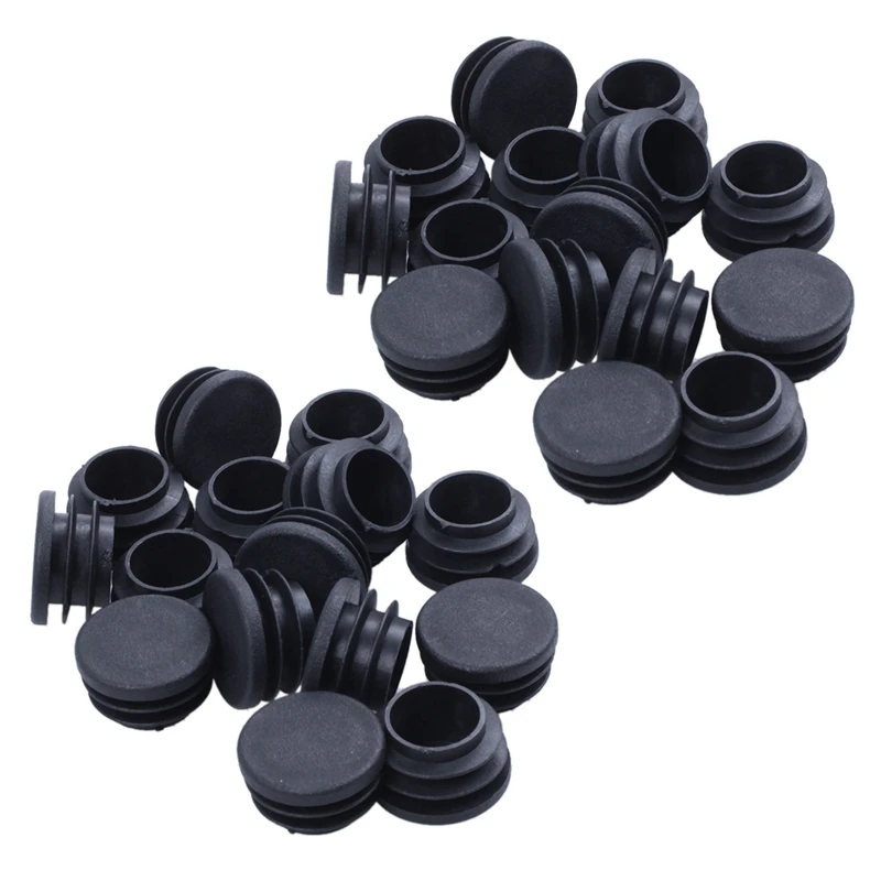 30 Pieces Of Chair Table Legs End Plug 25Mm Diameter Round Plastic Inserted Tube