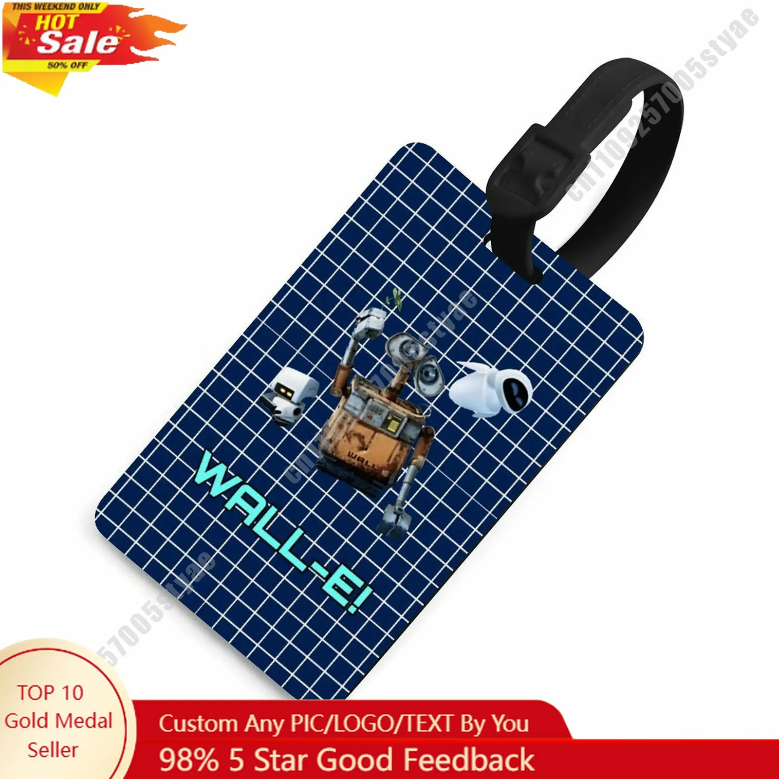 

WALL-E Luggage Tags Disney Personalized Customized Your Name Phone Number Address Anti Loss Travel Wearable Pendant