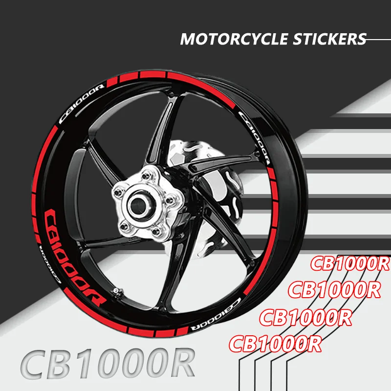 New For Honda CBF1000 CB1000R CBR1000RR Motorcycle Waterproof Stickers Wheel Inner Ring Stripe Reflective Decals cbf1000 cb1000r