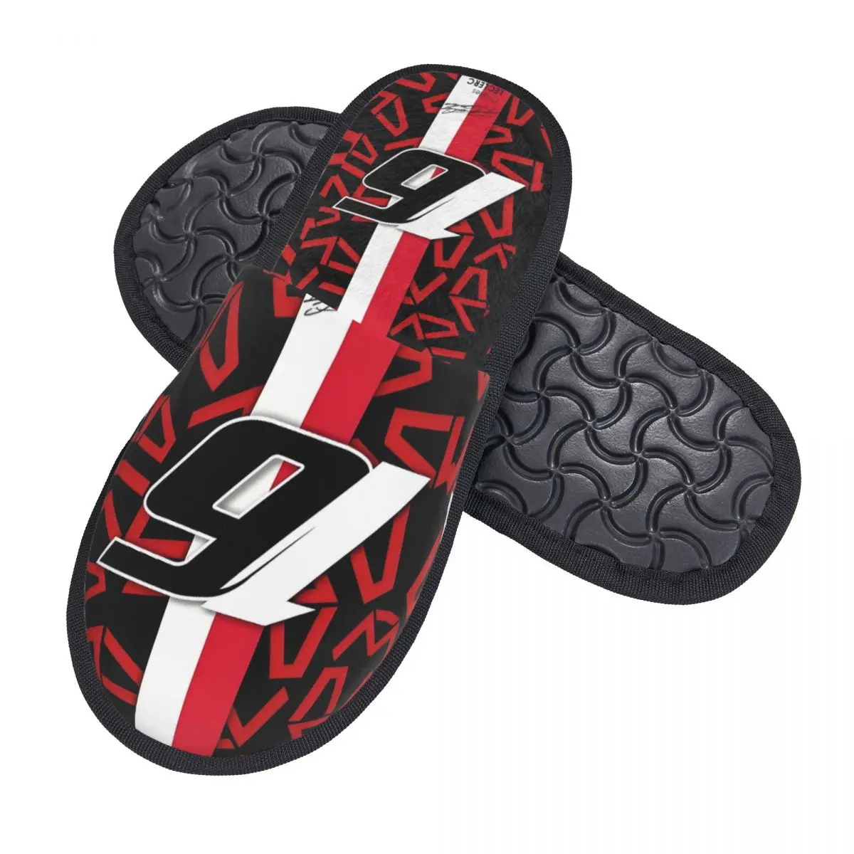 مخصص 16 سباق السيارات المنافسة تشارلز L-Lec-lerc الراحة جرجر رغوة الذاكرة النعال النساء Monegasque سائق سبا أحذية منزلية