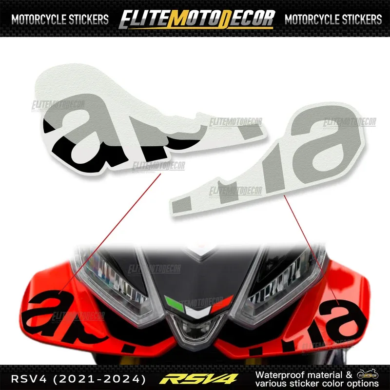 

for Aprilia RSV4 2021-2024 Winglet Flank, Glossy Vinyl, Precision Cut Design Yellow Sticker LOGO