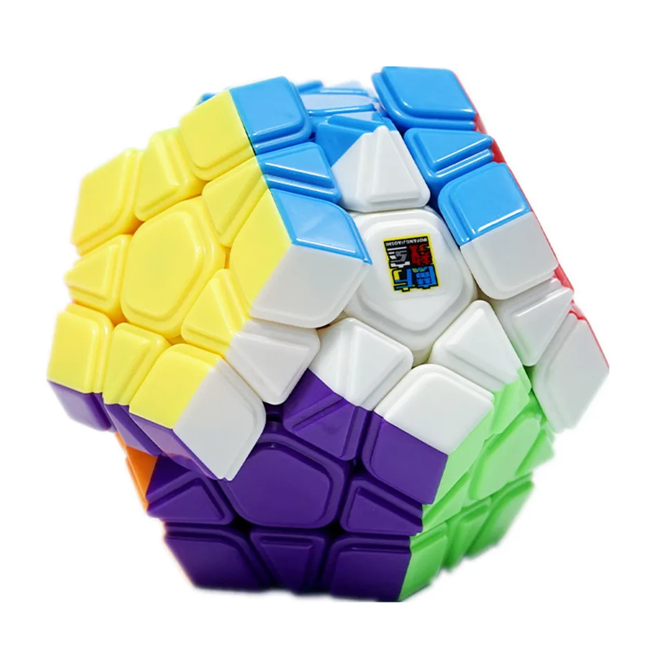 Moyu meilong convexo megaminx cubo 3x3 stickerless megaminxeds 12 disse megaminx cubo mágico brinquedo do enigma educacional