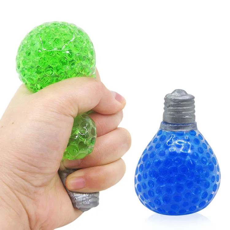 Nieuwigheid Transparante Gloeilamp Water Kraal Speelgoed Grappige Knijpbal Stress Leuke Druif Bal Zintuiglijke Speelgoed Gift Squishy Fidget