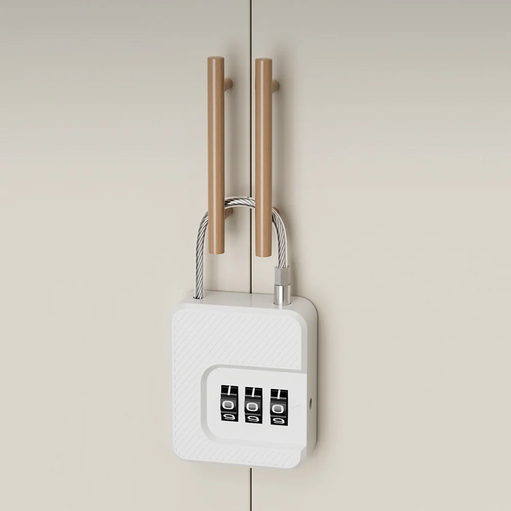 Portable Combination Padlock with 3 Digit Code for Locking Suitcases Backpacks and Cabinets Stainless Steel Build