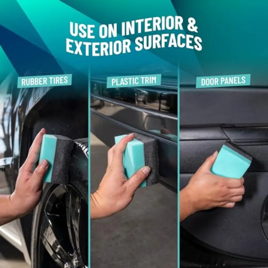 Wonder Wave Durafoam Tire Shine Applicator Pads - Foam Pads for Applying Tire Dressings, Protectants, Wax, Polish and Car Detai view 5