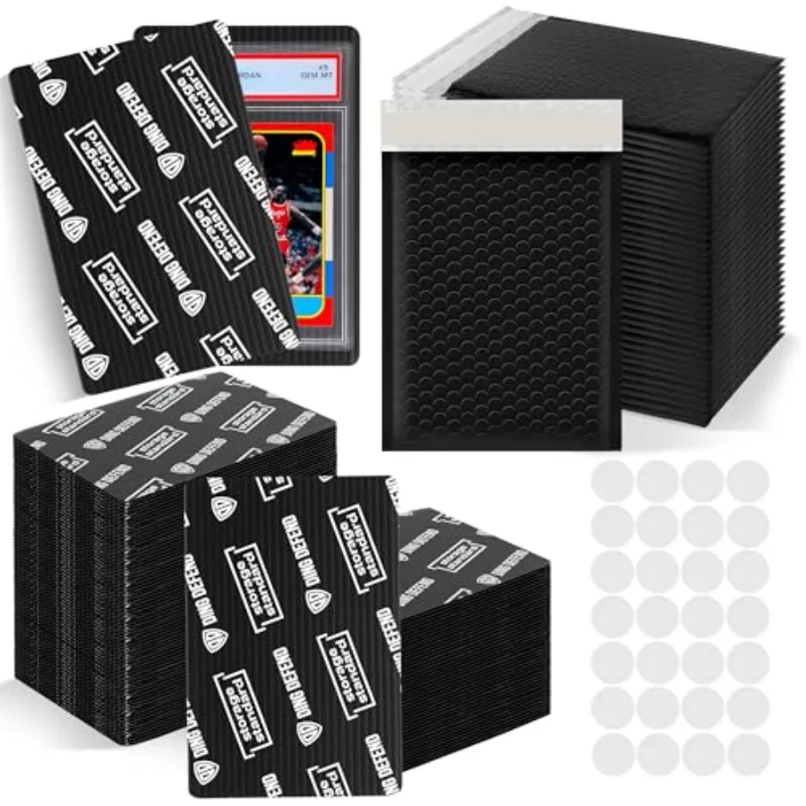 

Ding Defend Trading Card Shipping Kit - Includes 110 4'' x 6'' Protectors, 55 Envelope Bubble Mailers, 240 Tape Seals for Slabs