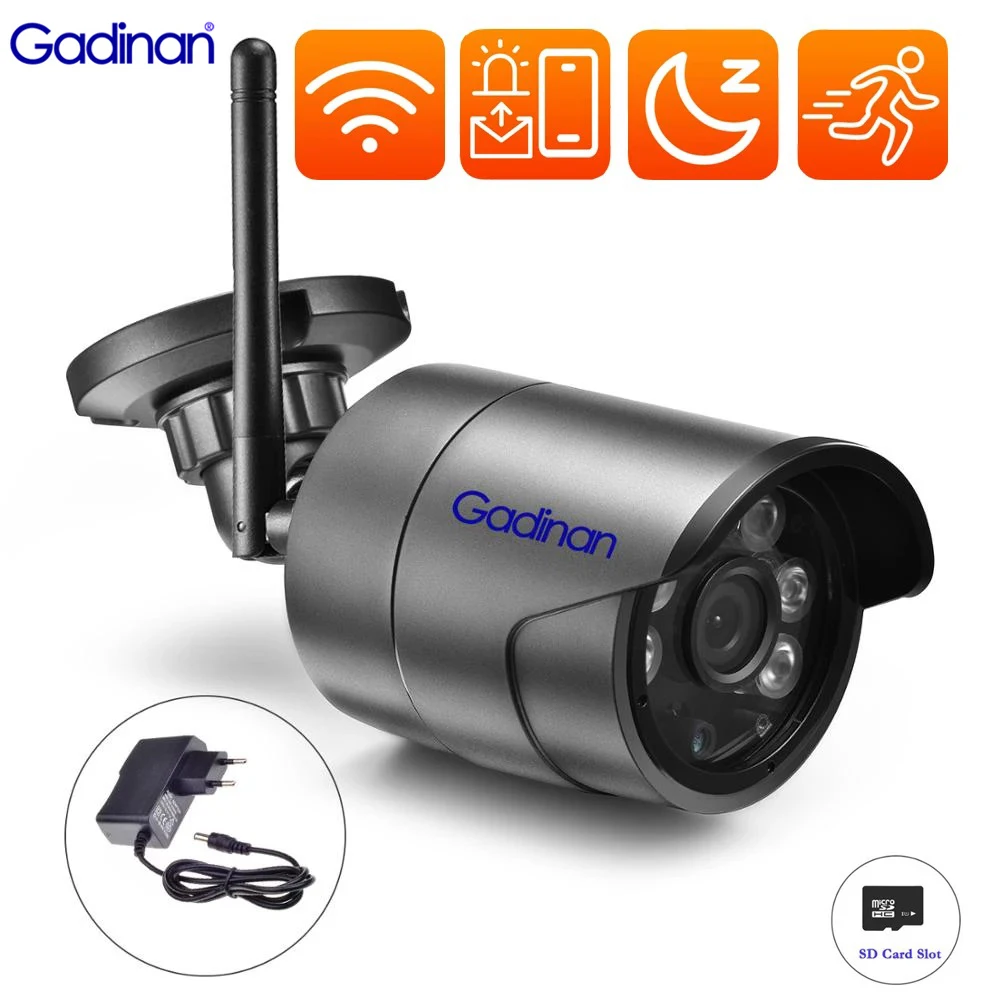 

Gadinan HD 1080P WiFi IP Camera Outdoor 6pcs Array IR LED With 25Meters IR Distance Wireless Video Surveillance Motion Detection