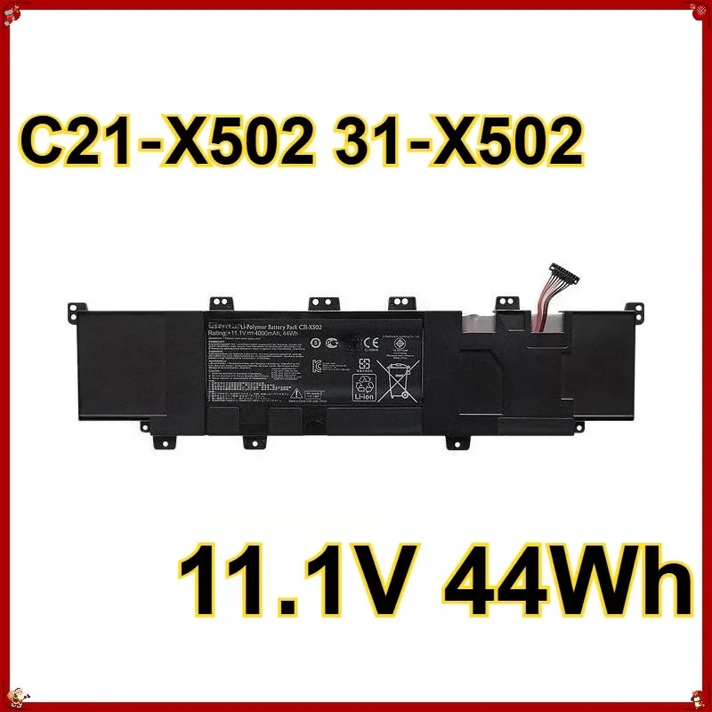 [NEW] C21‑X502 11.1V 4000mAh 44Wh for Asus C31-X502C S500 PU500CA/c21-x502 C31‑X502 Laptop Battery