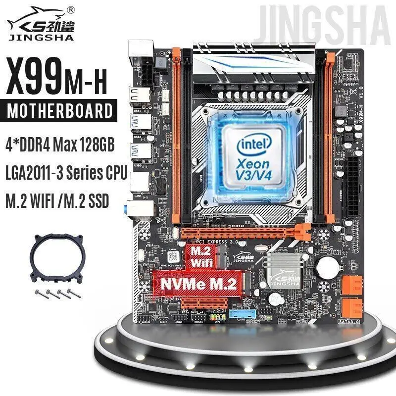 X99M-H LGA 2011-3 Motherboard DDR4 Solt NVME M.2 WIFI Slot Support Xeon E5 V3V4