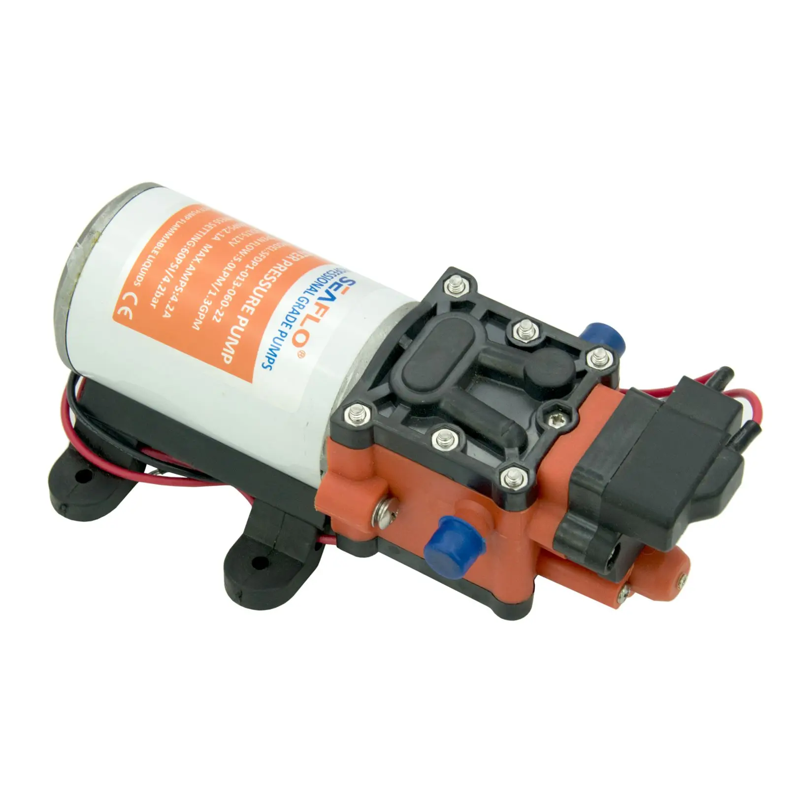 12V Marine Water Pressure Diaphragm Pump 60PSI 1.3GPM Self Priming Pump for Boat RV Yacht Camper